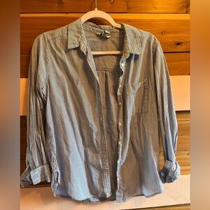 Classic Blue Striped Women’s Shirt